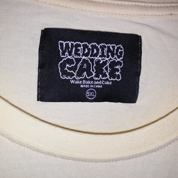 Wedding Cake Brand Mens T Shirt Cream Dont Panic its Organic Embroidered Graphic - Picture 9 of 13
